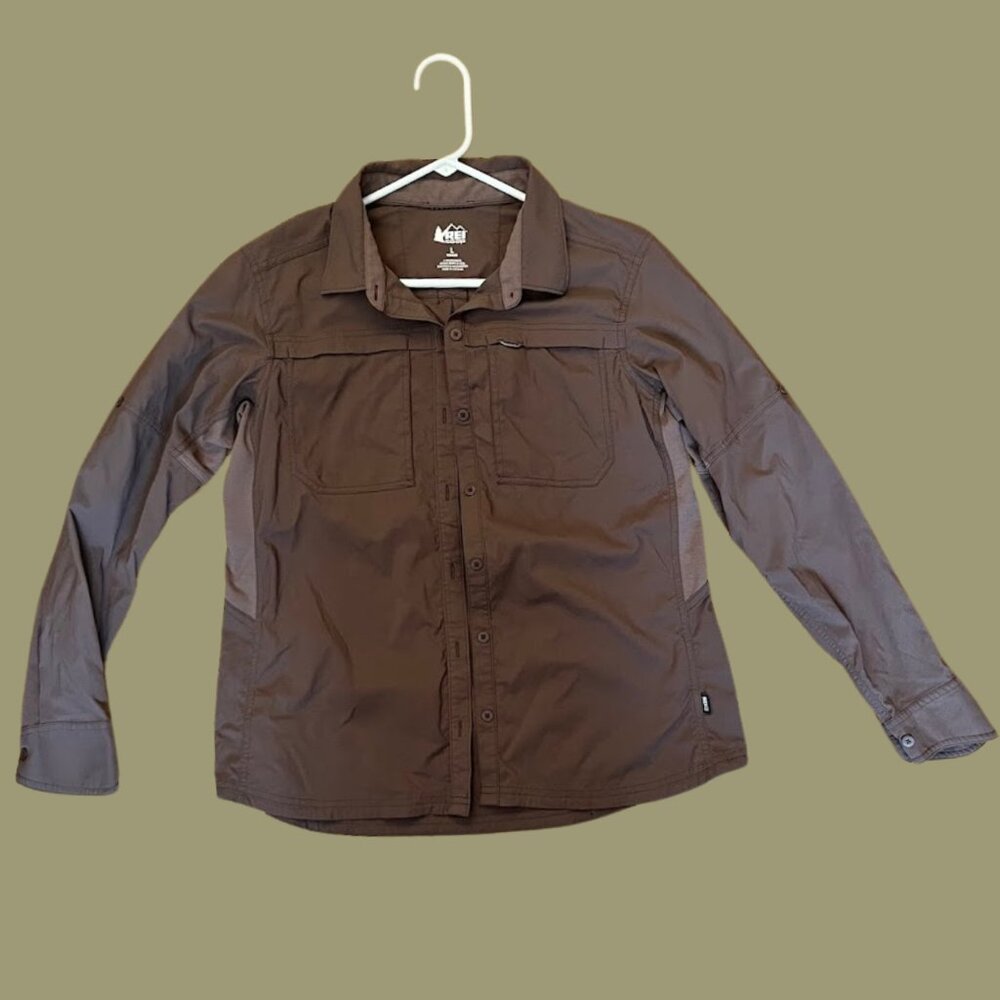 REI Long Sleeve Hiking Shirt- UPF 50 -Size Large